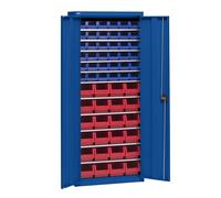 Armario para material con cajas de almacén eurokraft pro, altura 1575 mm, 11 baldas