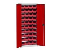 Armario para material con cajas de almacén eurokraft pro, altura 1575 mm, 9 baldas