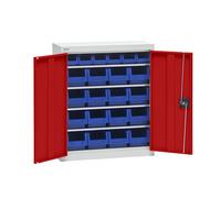 Armario para material con cajas de almacén eurokraft pro, altura 780 mm, 4 baldas