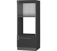 Armario para microondas Vicco Fame-Line Antracita alto brillo 60 cm abierto, Model 56839
