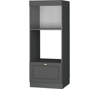 Armario para microondas Vicco Fame-Line Antracita-Oro Landhaus 60 cm abierto, Model 56999