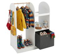 Armario para niños Relaxdays con caja de tela blanca