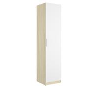 Armario para ropa Emax (L x An x Al: 51,4 x 45,5 x 203,5 cm, Roble claro/Blanco)
