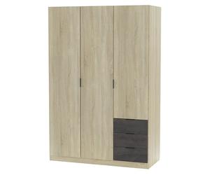 Armario para ropa LC0323F (L x An x Al: 52 x 121 x 180 cm, Roble Canadian/Óxido)