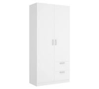Armario para ropa Maxi (L x An x Al: 52 x 100 x 215 cm, Blanco, Número de puertas: 2 ud.)