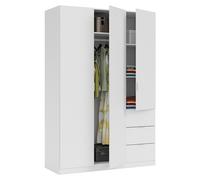Armario para ropa Momi (L x An x Al: 52 x 135 x 200 cm, Blanco)