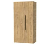Miroytengo Armario Bruselas para Dormitorio con 2 Puertas Abatible en Color Roble Gold 100x200x57cm Light wood -