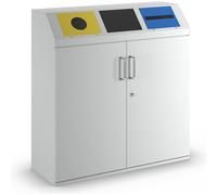 Armario para separación de materiales eurokraft pro, capacidad 3 x 80 l