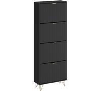Armario para zapatos Vicco Helge Negro 60 x 166.7 cm 4 compartimentos, Model 54236