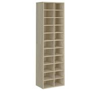 Armario para zapatos vidaXL, estilo Sonoma, 54x34x183 cm, fabricado en material de madera