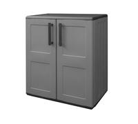 Armario resina bajo 68x37x84 cm. color gris oscuro.