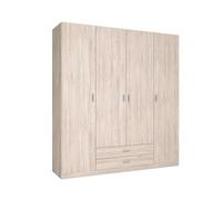 Armario roma 4 puertas 2 cajones ropero dormitorio habitación color sahara moderno mueble 200x215 cm