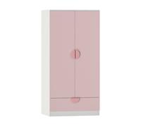 Armario ropero infantil sandnes con cajón 123x60x40 cm rosa [en.casa]