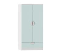 Armario ropero infantil sandnes con cajón 123x60x40 cm verde menta [en.casa]