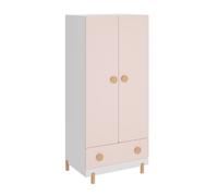 Armario ropero infantil vaarentaa con cajón 126x60x41cm - algodón de azúcar [en.casa]