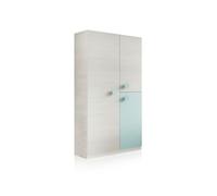 Due-Home Innovations SL Armario juvenil 3 puertas 200x90x52 cm Blanco Alpes y Verde Acqua