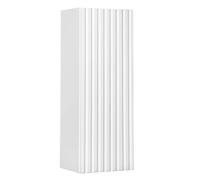 Armario superior de baño, blanco mate, 20 cm, con 1 puerta y frente con diseño grabado