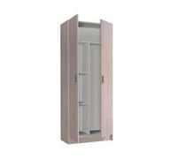 duehome - Armario multiusos 2 puertas 3 zonas Oak