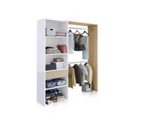 Armario vestidor aura blanco artik (blanco mate) - roble canadian 158 x 187 x 40 cm 40 cm