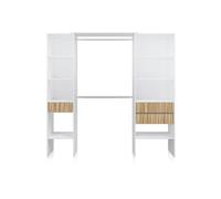 Habitdesign -Armario vestidor Nitza Artik white (matte white) - natur