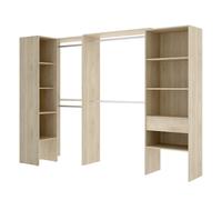 Armario Vestidor Rincón 1 Suit Natural - Amplio 187x248x79,4 cm Armario para dormitorio - Fabricado en España - Melamina Alta calidad - Somnia Descanso
