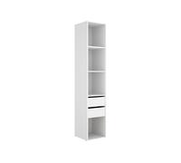 Armario vestidor suit con trasera reversible blanco/natural 205x39,5x45 cm