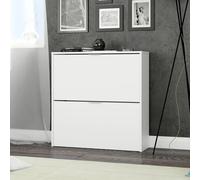 ARMARIO ZAPATERO 2 PUERTAS 76X75X22 CM BLANCO