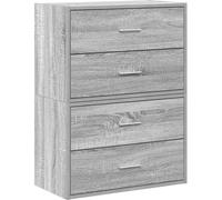 Armarios con 2 cajones 2 uds gris sonoma 60x31x40 cm
