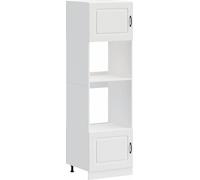 Armarios para horno 2 uds Kalmar blanco madera de ingeniería