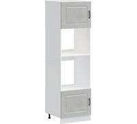Armarios para horno (2 unidades) "Kalmar" de madera de ingeniería gris hormigón