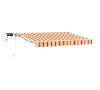 vidaXL Marco manual para toldo con luces LED, 3,5 x 2 metros