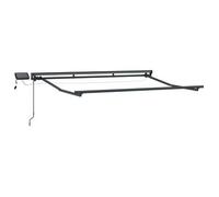 vidaXL Marco manual para toldo con luces LED, color antracita, 3,5 x 2,5 m