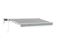 vidaXL Marco manual para toldo con luces LED, 3,5 x 2,5 m