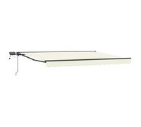 vidaXL Marco manual para toldo con luces LED, color crema y antracita, 5 x 3,5 metros