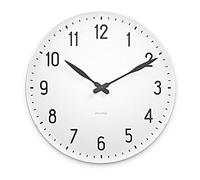 Arne Jacobsen Station Reloj de Pared, Aluminio, Blanco, 48 cm