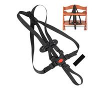 Arnés de 5 puntos para trona, 1 juego, compatible con Hauck Alpha, Beta, Stokke Tripp Trapp, Roba y muchos más, negro, sistema de arnés con clip de pecho, arnés de seguridad ajustable para trona
