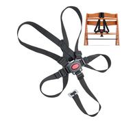 Arnés de seguridad para trona, 1 Set, en Negro, compatible con Hauck, Stokke Tripp Trapp, Roba, arnés de seguridad infantil que crece con el niño, sistema de arnés de 5 puntos para tronas infantiles