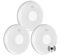 Aroha Link Detector de Humo y Monóxido de Carbono Interconectado - Batería de 10 Años - Alarma de Monóxido de Carbono, Alarma de Incendio - 3 Piezas