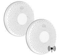 Aroha Link Detector de Humo y Monóxido de Carbono Interconectado - Batería de 10 Años - Alarma de Monóxido de Carbono, Alarma de Incendio - 2 Piezas