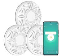 Aroha Smart Connect Detector de Humo y Monóxido de Carbono WiFi - Batería de 10 Años - Alarma de CO & Incendio, Tuya & Smartlife - 3 Piezas