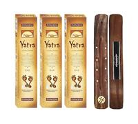 Aromasenses - 3 Cajetillas Incienso Yatra Parimal - Natural y Ecologico - Hecho a Mano - Meditación - Relajación - Yoga + 1 Tablilla Aromasenses. (3)