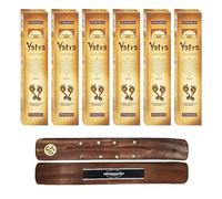 Aromasenses - 6 Cajetillas Incienso Yatra Parimal - Natural y Ecologico - Hecho a Mano - Meditación - Relajación - Yoga + 1 Tablilla Aromasenses. (6)
