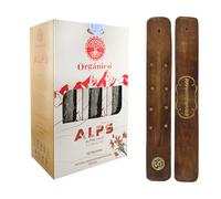 Aromasenses - Caja Completa con 12 Cajetillas Incienso Ullas Alps Tulipan Alpino | Incineso 100% Natural y Ecológico | Aromaterapia con Hierbas Alpinas | Incienso Orgánico + 1 Tablilla Aromasenses.