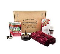 Aromasenses - Caja Surtida Sangre de Dragon - 2 Atadillos Naturales + 2 Cajas de Conos de Incienso + 2 Aceite Esencial + 1 Soporte para Conos de Madera (Caja 2)