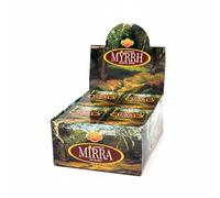 AROMASENSES | Conos de Incienso Sac Mirra | Caja Completa 12 Cajitas de 10 Conos | Incluye Quemador de Conos | Aroma Resinoso | Ritual y Meditación