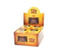 AROMASENSES | Conos de Incienso Sac Palo Santo | Caja Completa 12 Cajitas de 10 Conos | Incluye Quemador de Conos | Aroma Amaderado | Limpieza Energética y Meditación