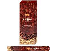 AROMASENSES | Incienso Café Sac | Pack de Incienso, Caja de 6 Tubos Hexagonales con 20 Varillas | Notas de Granos de Café Tostados, Sensación Que Despierta los Sentidos | Hecho en La India