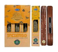 Aromasenses.- Incienso Frankincense Sahumerio Orgánico Ullas - 100% Natural - Hecho a Mano - 25 gr x 12 = 300gr - Relajación - Meditación - Yoga + 1 Tablilla Aromasenses