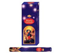 Aromasenses | Incienso Maria Desatanudos Hexagonal Sac | Caja de 6 Tubos con 20 Varillas