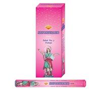 AROMASENSES | Incienso San Pancracio Sac | Caja de 6 Tubos Hexagonales con 20 Varillas | Notas Cítricas, Hierbas Verdes y Resinas Claras | Atrae Clientes - Estabilidad Laboral | Incienso de La India